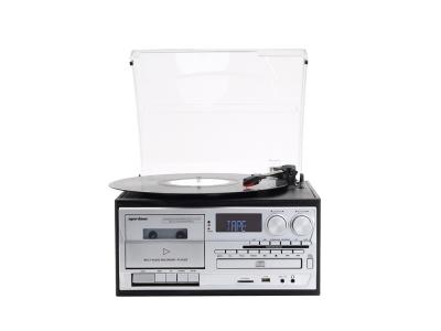 Platine vinyle Bluetooth avec lecteur cassette / CD et radio AM/FM Marlone - Modèle London