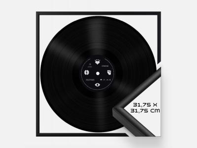 Cadre en aluminium 12,5'' pour vinyle 33 tours - Noir