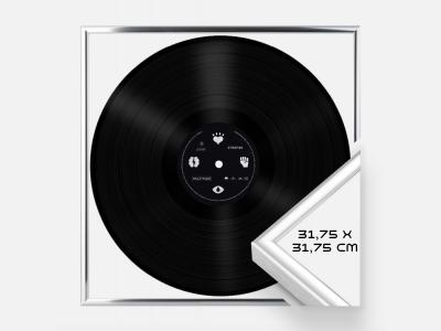 Cadre en aluminium 12,5'' pour vinyle 33 tours - Gris