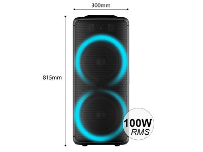 Enceinte Bluetooth 5.0 100W Marlone avec 2 micros sans fil - Modèle Booster